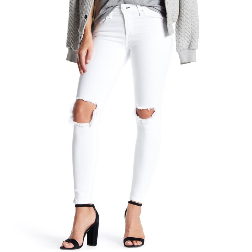 Rag & bone Capri white with holes